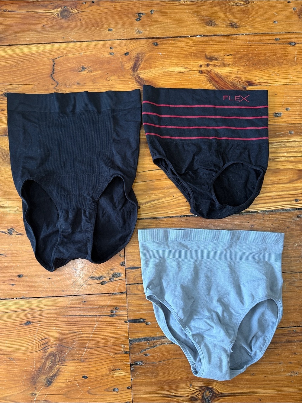 FLEX Women’s High-Waist Shaping Briefs - Black & Gray - 3-Pack